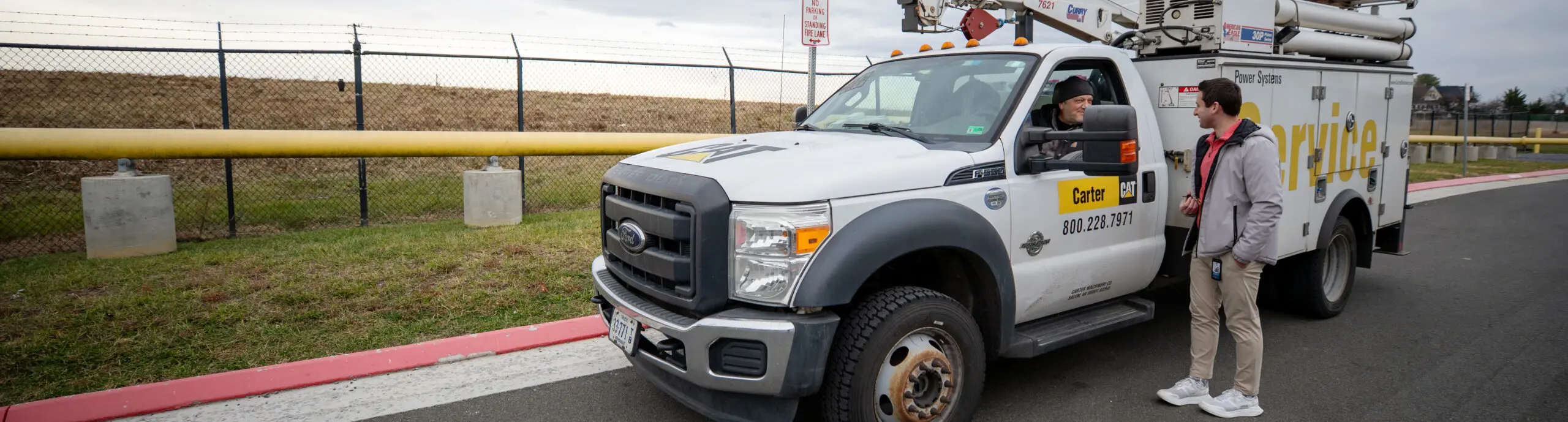 Carter Service Truck on Scheduled Maintenance Visit