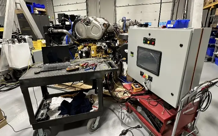 Industrial engine package under construction at Carter