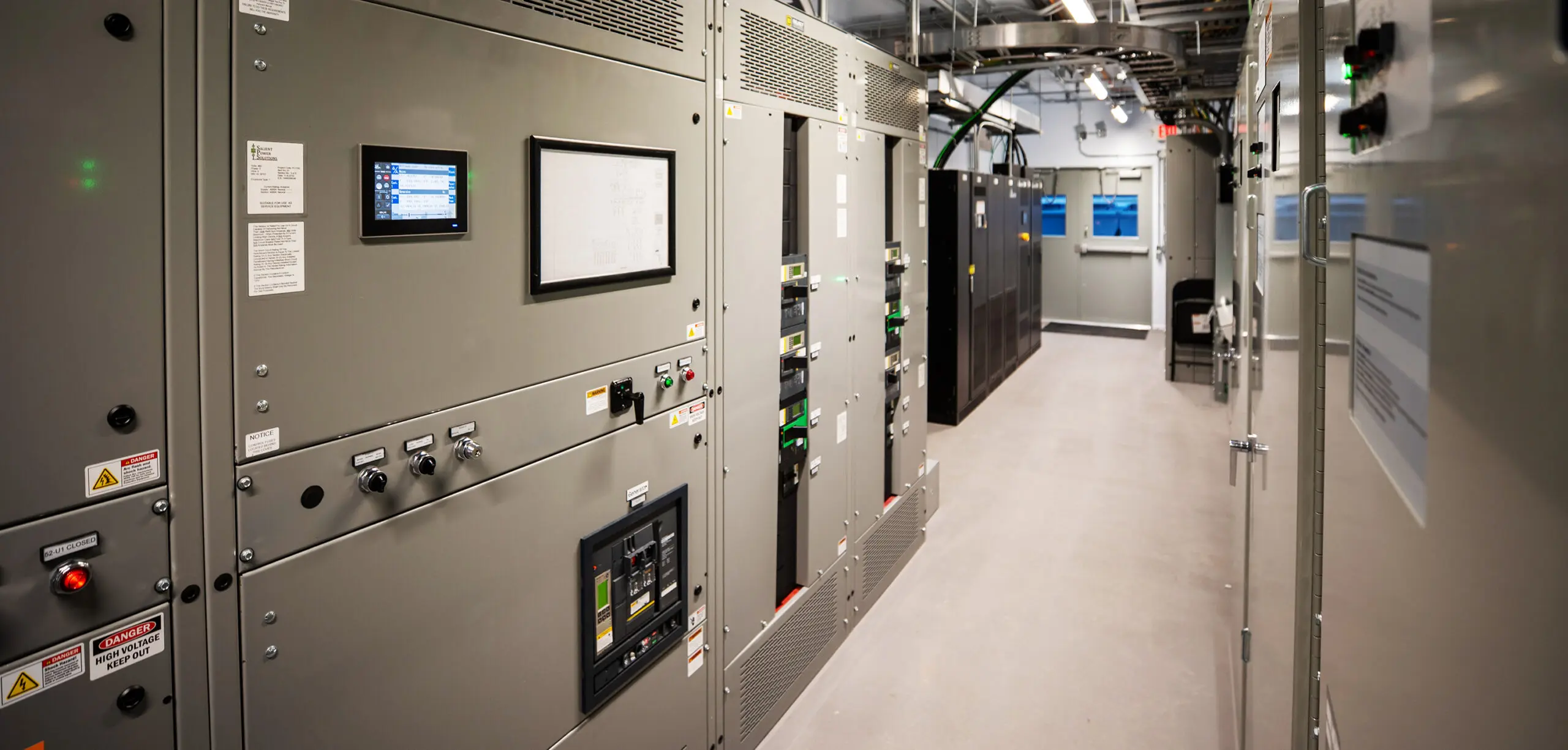 Switchgear in a data center serviced by Carter